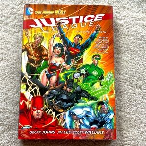 Justice League Volume 1 Origin Hard Cover Comic Book, EUC with Sleeve, DC Comics